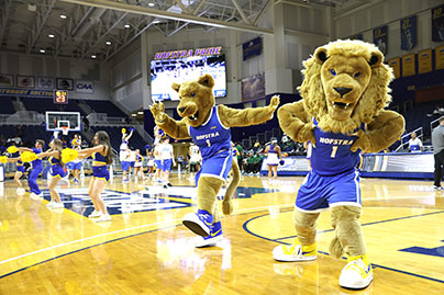 The mascots participating in a rally. Links to Gifts That Protect Your Assets what.jpg